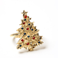 Miniatyrbild 1 av 6: Servettringar jul tacksägelse helgdagar julpynt jul dekoration c 6st / Julgran 2