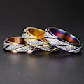 Miniatyrbillede 6 af 6: anti-angst spinner fidget roterende ring ringe størrelse 8/18,2 mm
