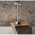 Miniatyrbillede 6 af 6: Genopladelig ledningsfri skrivebordslampe Dæmpbar metal USB bordlampe sort