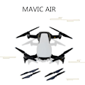 Miniatyrbillede 2 af 3: Holdbare DJI Mavic Air erstatningspropeller (5332s) - Sort/gul 4 stk (sort/guld)