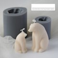 Miniatyrbillede 2 af 6: lysforme lys stearinlys gør-det-selv-forme i silikoneform lz22014 lille isbjørn