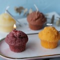 Miniatyrbillede 2 af 5: lysforme lys stearinlys gør-det-selv-forme i silikoneform mj90 muffin cup kage