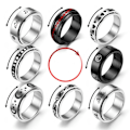 Miniatyrbillede 2 af 6: anti-angst spinner fidget roterende ring ringe størrelse 6/16,4 mm