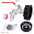 Miniatyrbillede 1 af 6: ibc tank adapter vandhane til ibc ibc tank adapter legeret s60*6 til 3/4 tommer armatur