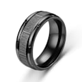 Miniatyrbild 3 av 7: Titanium Steel Batch Flower Ring - dominera din stil med denna u 8mm rumsblå nr 11