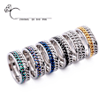 Miniatyrbillede 3 af 6: antistress spinner roterende fidget ring ringe hvid Koko 10 / 19,8 mm