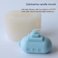 Miniatyrbillede 1 af 6: lysforme lys stearinlys gør-det-selv-forme i silikoneform lz22022 ubåd