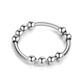 Miniatyrbillede 2 af 6: anti-angst spinner fidget roterende ring ringe størrelse 9/19 mm