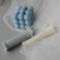 Miniatyrbillede 4 af 6: lysforme lys stearinlys gør-det-selv-forme i silikoneform lille romersk søjle c