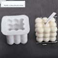 Miniatyrbillede 1 af 6: lysforme lys stearinlys gør-det-selv-forme i silikoneform gjl-010b rubiks terning