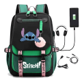 Pikkukuva 1 / 4: stitch reppu lasten reput reppu USB-liitännällä 1kpl vihreä