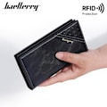 Miniatyrbild 6 av 7: Baellerry RFID blockerande lång plånbok Slim läder Multi Card Po djup färg