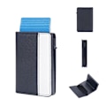 Miniatyrbillede 1 af 6: Baellerry RFID Blocking Bifold-tegnebog til mænd - Stilfuld farveblok sort