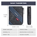 Pikkukuva 7 / 7: Baellerry Miesten Lompakko Business Color Blocking RFID Nahka Slim Zi musta