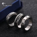 Miniatyrbillede 4 af 6: anti stress fidget spinner roterende ring ringe Koko 10 / 19,8 mm