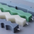 Miniatyrbillede 4 af 5: lysforme lys stearinlys gør-det-selv-forme i silikoneform mj77 formet strimmel d