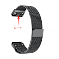 Miniatyrbillede 5 af 5: armbånd stål Garmin Fenix ​​7x/6x/5x 26mm sort