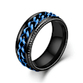 Miniatyrbillede 1 af 6: anti-angst spinner fidget roterende ring ringe størrelse 8/18,2 mm