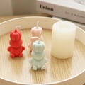 Miniatyrbillede 4 af 5: lysforme lys stearinlys gør-det-selv-forme i silikoneform græskar