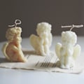 Miniatyrbillede 2 af 6: lysforme lys stearinlys gør-det-selv-forme i silikoneform engel