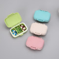 Miniatyrbild 2 av 6: tablettdosett piller burk medicinväska pilleraskar 3 fack grön