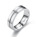 Miniatyrbillede 1 af 7: For evigt sammenflettede par diamantring Jeg elsker dig forlovelsesring stål farve uden diamanter nr. 11