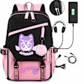 Pikkukuva 1 / 4: Aphmau reppu lasten reput reppu USB-liitännällä 1kpl pinkki 2