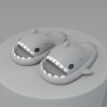 Miniatyrbild 1 av 6: tofflor haj shark tofflor shark slides grå 38/39