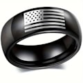 Miniatyrbilde 5 av 6: Kinesisk Nasjonalflagg Ring - symbolsk patriotisme smykke for k 8 mm svart sløyfe amerikansk flagg nr. 10