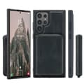(Til Samsung Galaxy S24) Slankt tegnebogs etui med 3 kortpladser og 360° kamerabeskyttelse sort