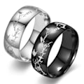 Miniatyrbillede 2 af 7: Bird Branch Fashion Statement Ring - Unik fugleinspireret smykke 8mm sort bue fugl nr. 8
