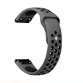 Miniatyrbillede 1 af 6: armbånd silikone Garmin fenix 7pro/6 fenix 5 grå/sort