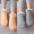Pikkukuva 3 / 6: mukavat paksut sukat fleece sukat lasten sukat sisäkengät lasten vu harmaa 35-39 (sisä 24 cm)