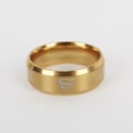 Miniatyrbillede 2 af 6: Superman Classic Ring i rustfrit stål - sandblæst finish, un 8 mm gyldent nummer 6