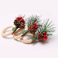 Miniatyrbillede 1 af 6: Servietringe Jul Thanksgiving Holidays Julepynt Julepynt ca 6 stk / kegler 2