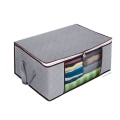 Miniatyrbillede 5 af 9: Opbevaringsboks Garderobe Organizer Opbevaringspose til lagner, betræk grå 50*28*50cm