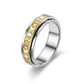 Miniatyrbillede 2 af 6: Stellar Timeless Chic: Fashion Roterende Sort Sol &amp; Måne Ring sort sol måne nr. 10
