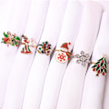 Miniatyrbillede 5 af 6: Servietringe Jul Thanksgiving Holidays Julepynt Julepynt ca 6 stk / snemand