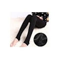 Pikkukuva 1 / 6: vuoratut talvi leggingsit stretch lämpimät leggingsit lämminhousut sort 200 g (One Size)