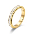 Miniatyrbilde 1 av 6: Blendende diamant roterende ring - 14K hvitt gull liten firkantet d 4 mm gylden firkantet diamant nr. 12
