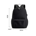 Miniatyrbillede 2 af 2: rygsæk børn penalhuse skulderrem tasker pakke med USB stik (3 stk) sort 3 stk