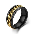 Miniatyrbillede 1 af 6: anti-angst spinner fidget roterende ring ringe størrelse 9/19 mm