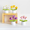Miniatyrbillede 3 af 5: hækling strikke hobby håndværk ren håndstrikket kunstig mm puff blomster 2