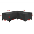 Miniatyrbilde 5 av 10: møbeltrekk til utemøbler hjørnesofa med vanntett brun 270*200*82 cm