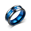 Miniatyrbild 2 av 6: Blå och lila Gemstone Queen Ring - Förtrollande King &amp; Queen 6mmhis queen nr 12