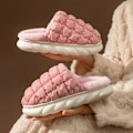 Miniatyrbild 2 av 5: fluff tofflor varma tofflor innetofflor rosa 40-41 (insida 26cm)