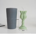Miniatyrbillede 1 af 6: lysforme lys stearinlys gør-det-selv-forme i silikoneform tulipan