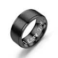 Pikkukuva 5 / 6: Kaksikerrosrengas - Forever Yours, sopivan mattapinnan ja symbolin kanssa 6mm viiste musta Nro 13