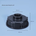 Miniatyrbild 1 av 6: ibc tankadapter ibc koppling ibc anslutnings ibc tank adapter S60*6 till 1/2tum svart