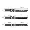 Miniatyrbillede 3 af 6: Silikonearmbånd til Samsung Watch7/6/5 Huawei gt4 46mm Garmin 26 lyseblå 22 mm